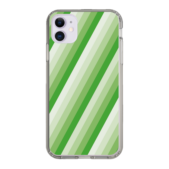 スリムプロテクションケース［ Middle Stripe - Green ］