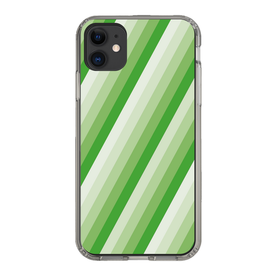 スリムプロテクションケース［ Middle Stripe - Green ］