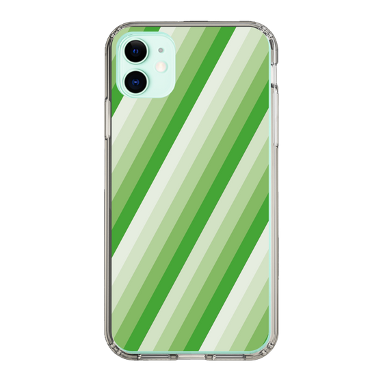 スリムプロテクションケース［ Middle Stripe - Green ］