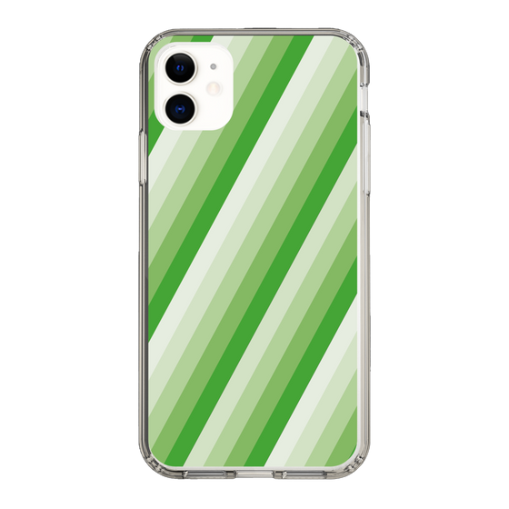 スリムプロテクションケース［ Middle Stripe - Green ］