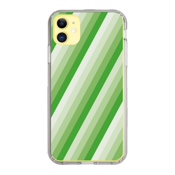 スリムプロテクションケース［ Middle Stripe - Green ］