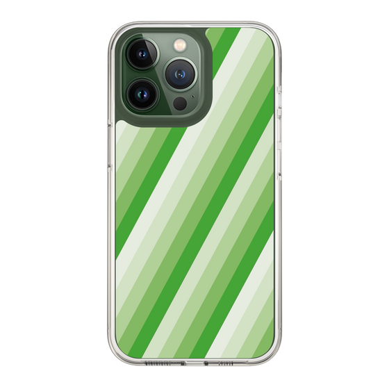 スリムプロテクションケース［ Middle Stripe - Green ］
