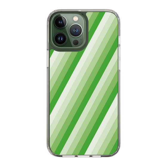 スリムプロテクションケース［ Middle Stripe - Green ］
