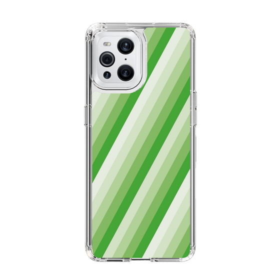 スリムプロテクションケース［ Middle Stripe - Green ］