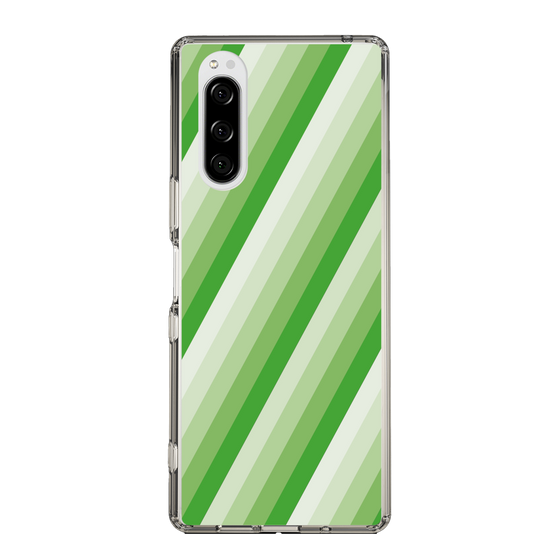 スリムプロテクションケース［ Middle Stripe - Green ］