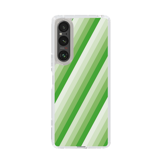 スリムプロテクションケース［ Middle Stripe - Green ］