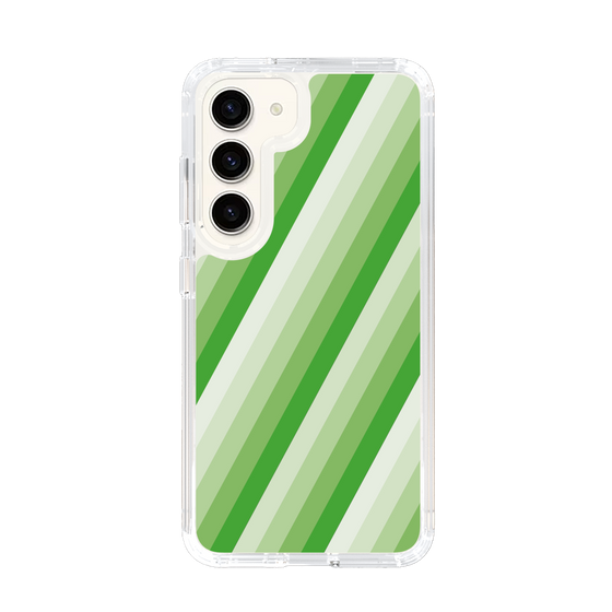 スリムプロテクションケース［ Middle Stripe - Green ］