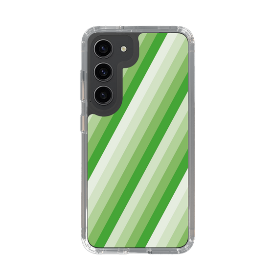 スリムプロテクションケース［ Middle Stripe - Green ］