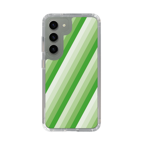 スリムプロテクションケース［ Middle Stripe - Green ］
