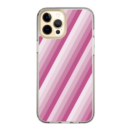 スリムプロテクションケース［ Middle Stripe - Pink ］