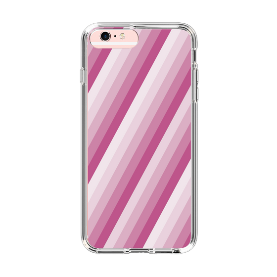 スリムプロテクションケース［ Middle Stripe - Pink ］