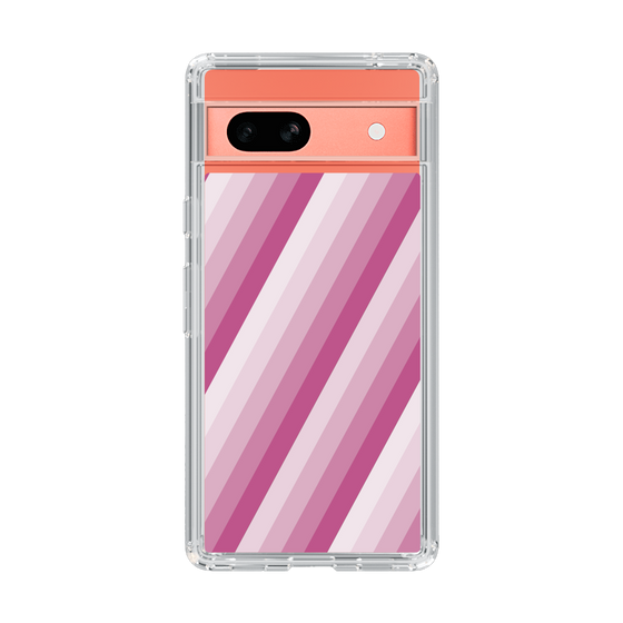 スリムプロテクションケース［ Middle Stripe - Pink ］