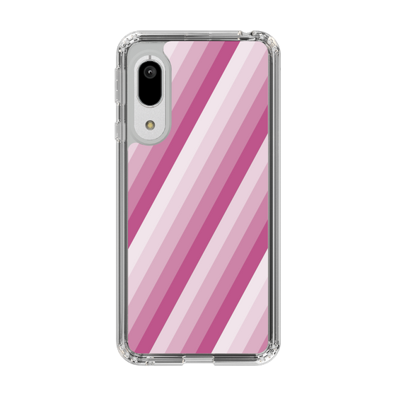 スリムプロテクションケース［ Middle Stripe - Pink ］