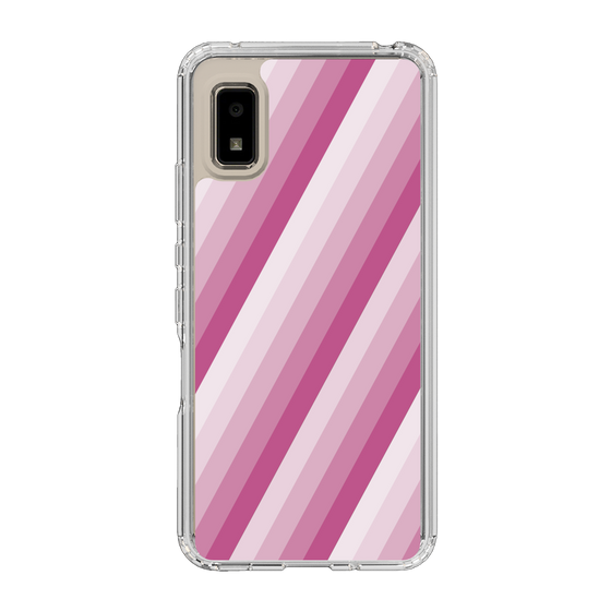 スリムプロテクションケース［ Middle Stripe - Pink ］