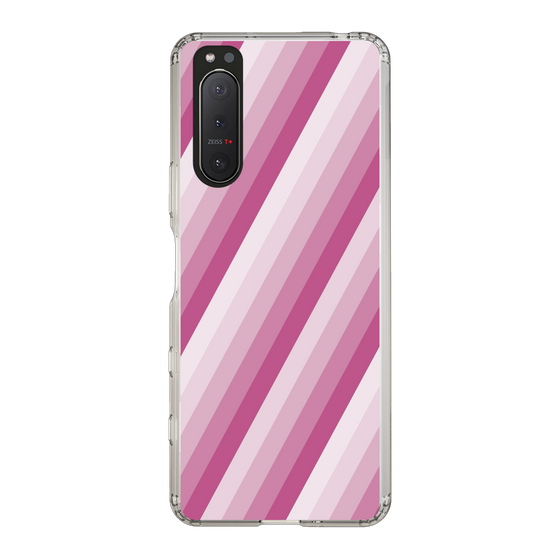 スリムプロテクションケース［ Middle Stripe - Pink ］