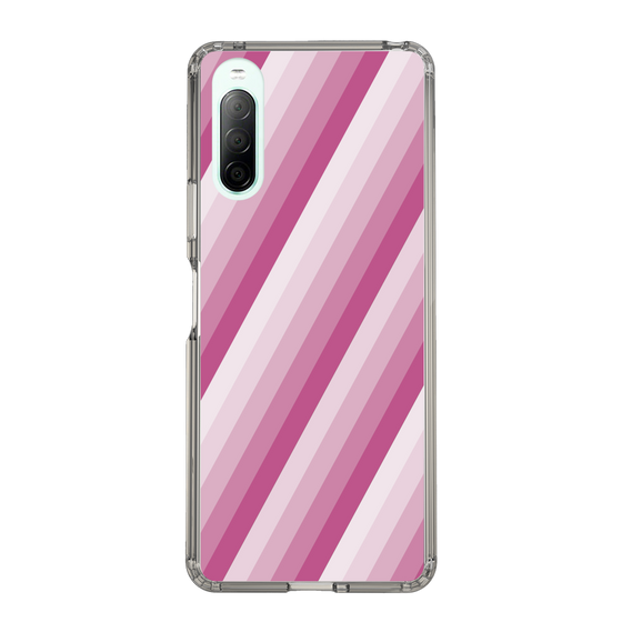 スリムプロテクションケース［ Middle Stripe - Pink ］