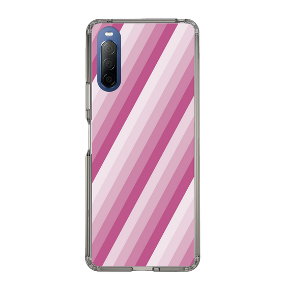 スリムプロテクションケース［ Middle Stripe - Pink ］