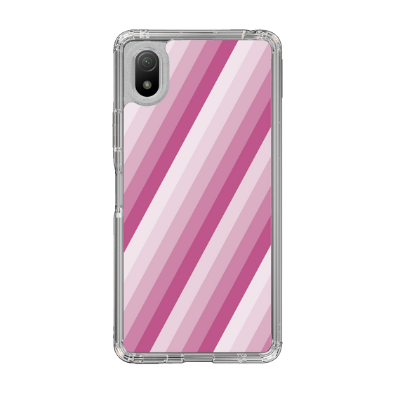 スリムプロテクションケース［ Middle Stripe - Pink ］