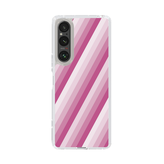 スリムプロテクションケース［ Middle Stripe - Pink ］