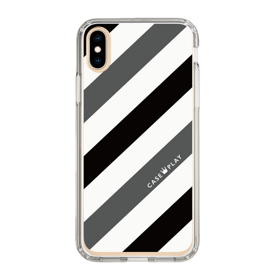 スリムプロテクションケース［ Big Stripe - Black × Gray ］