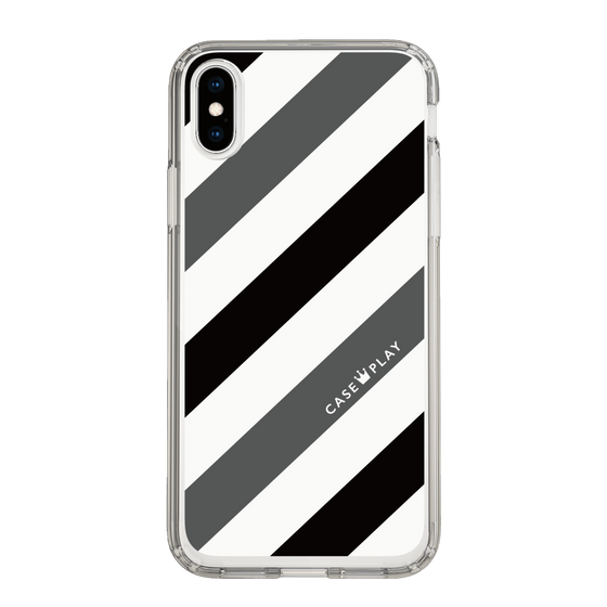 スリムプロテクションケース［ Big Stripe - Black × Gray ］