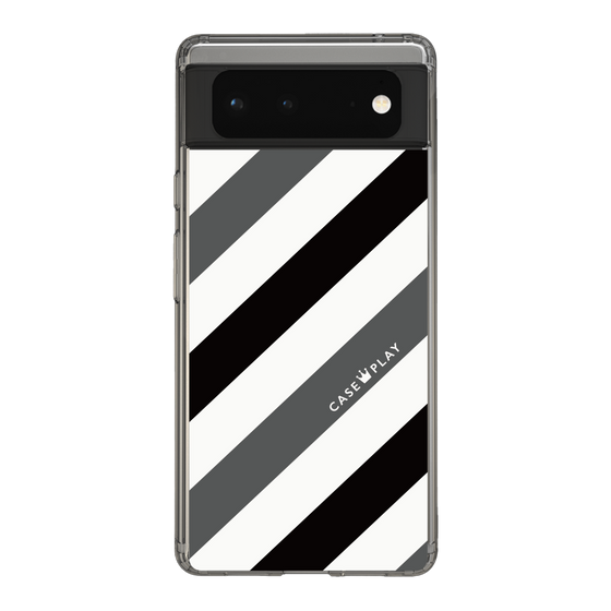 スリムプロテクションケース［ Big Stripe - Black × Gray ］
