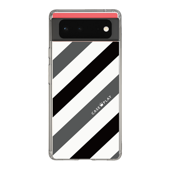 スリムプロテクションケース［ Big Stripe - Black × Gray ］