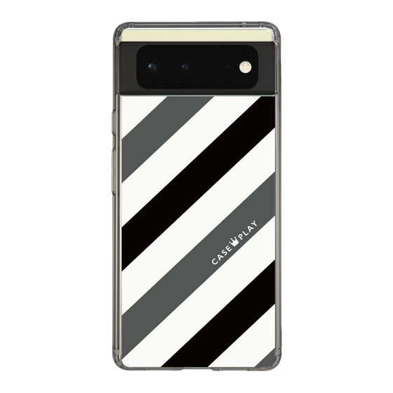 スリムプロテクションケース［ Big Stripe - Black × Gray ］