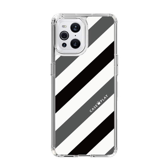スリムプロテクションケース［ Big Stripe - Black × Gray ］
