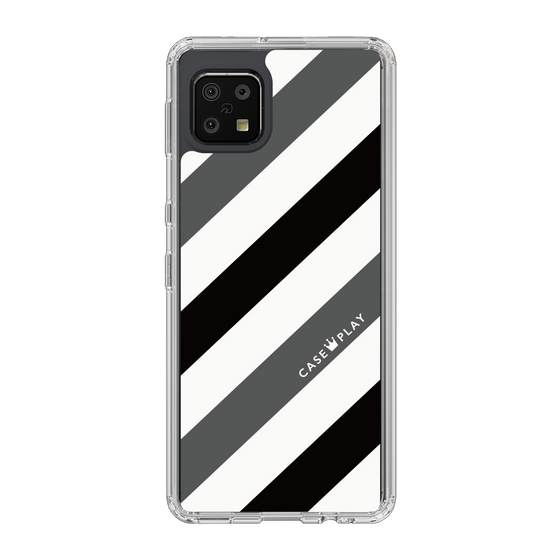 スリムプロテクションケース［ Big Stripe - Black × Gray ］