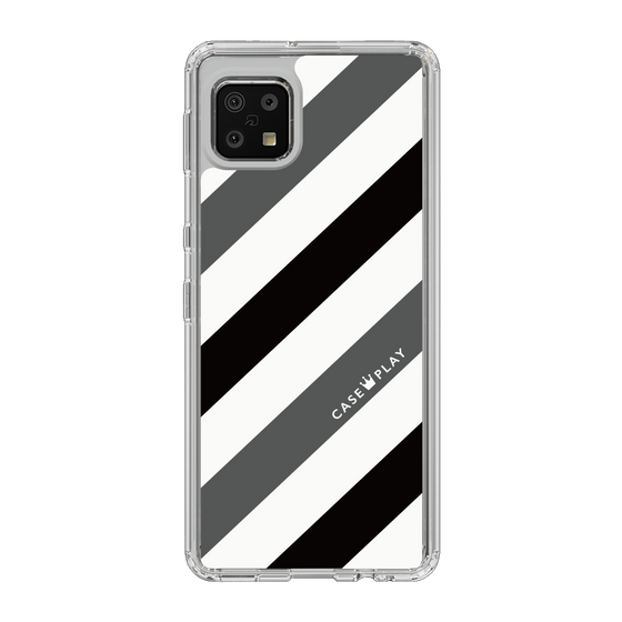スリムプロテクションケース［ Big Stripe - Black × Gray ］