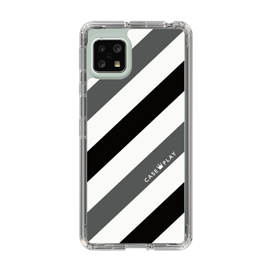 スリムプロテクションケース［ Big Stripe - Black × Gray ］