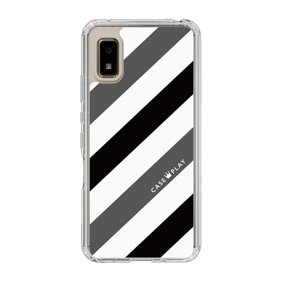 スリムプロテクションケース［ Big Stripe - Black × Gray ］