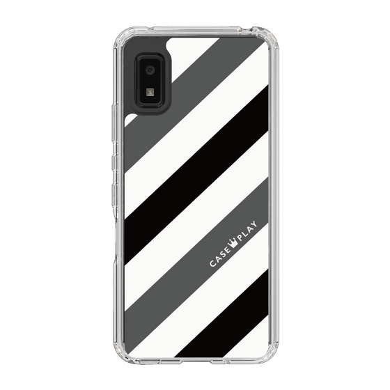 スリムプロテクションケース［ Big Stripe - Black × Gray ］