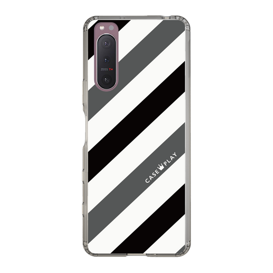 スリムプロテクションケース［ Big Stripe - Black × Gray ］