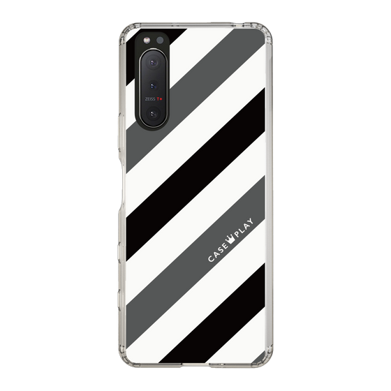 スリムプロテクションケース［ Big Stripe - Black × Gray ］