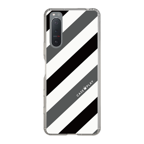 スリムプロテクションケース［ Big Stripe - Black × Gray ］