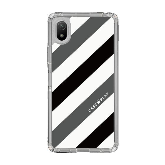 スリムプロテクションケース［ Big Stripe - Black × Gray ］