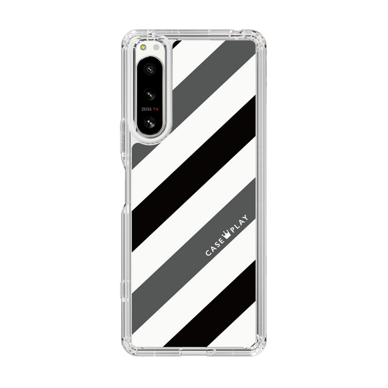 スリムプロテクションケース［ Big Stripe - Black × Gray ］