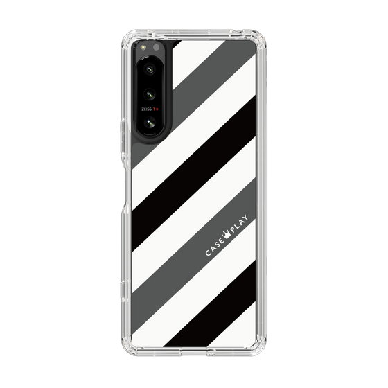 スリムプロテクションケース［ Big Stripe - Black × Gray ］