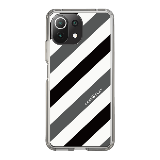 スリムプロテクションケース［ Big Stripe - Black × Gray ］