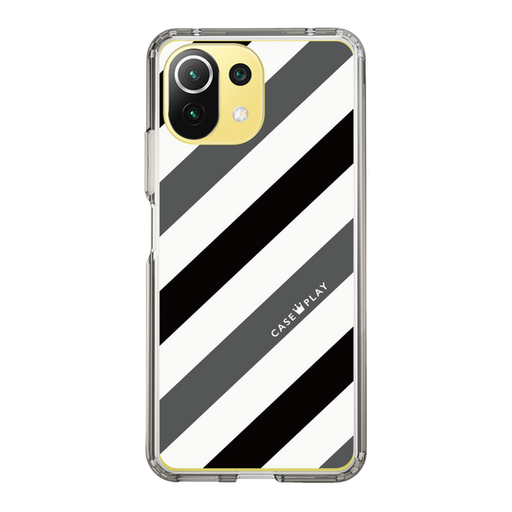 スリムプロテクションケース［ Big Stripe - Black × Gray ］