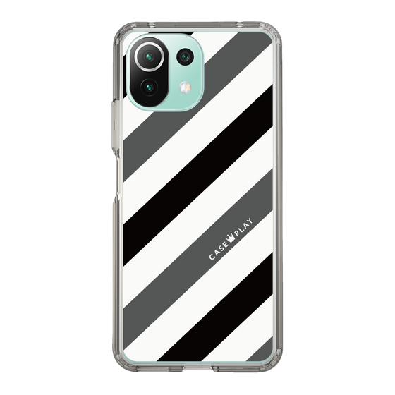 スリムプロテクションケース［ Big Stripe - Black × Gray ］