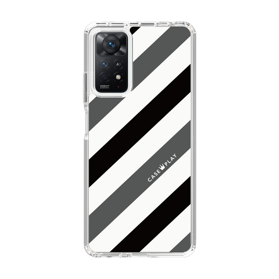 スリムプロテクションケース［ Big Stripe - Black × Gray ］