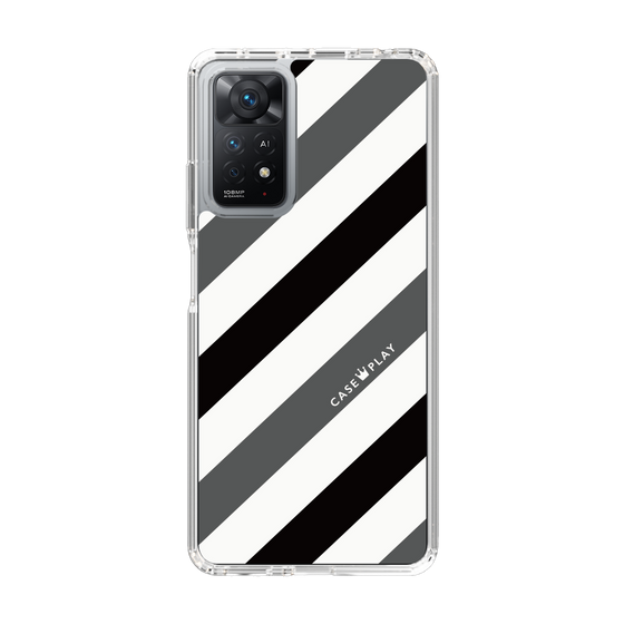 スリムプロテクションケース［ Big Stripe - Black × Gray ］