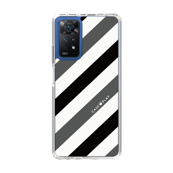 スリムプロテクションケース［ Big Stripe - Black × Gray ］