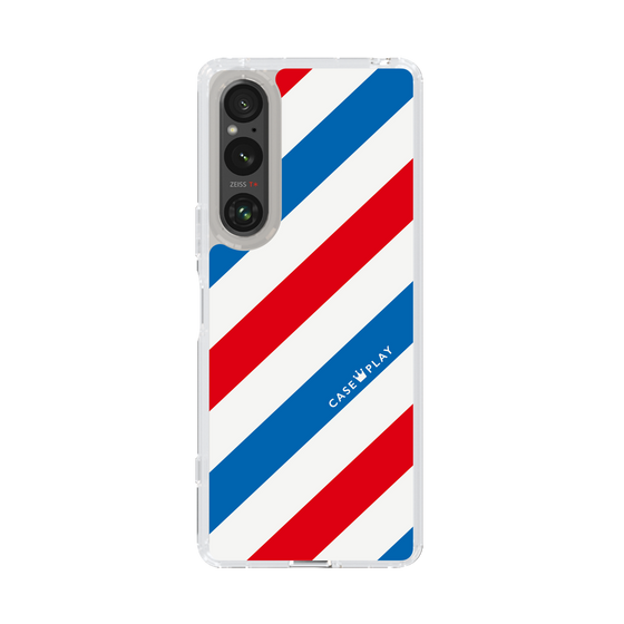 スリムプロテクションケース［ Big Stripe - Red × Blue ］