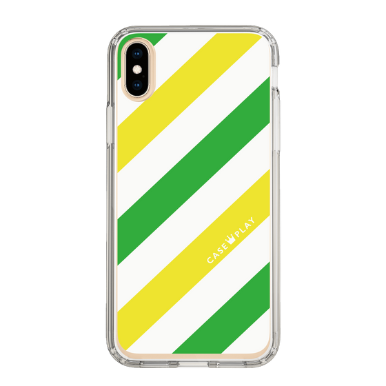 スリムプロテクションケース［ Big Stripe - Green × Yellow ］
