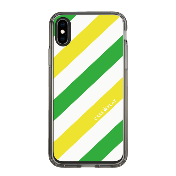 スリムプロテクションケース［ Big Stripe - Green × Yellow ］