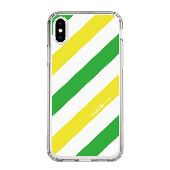 スリムプロテクションケース［ Big Stripe - Green × Yellow ］